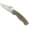 Spyderco 2024 Spyderco Para Military 2, Brown Canvas Micarta, Plain Cru-Wear Steel, Reveal 7 SPY-C81MPCW2 - alternate 3
